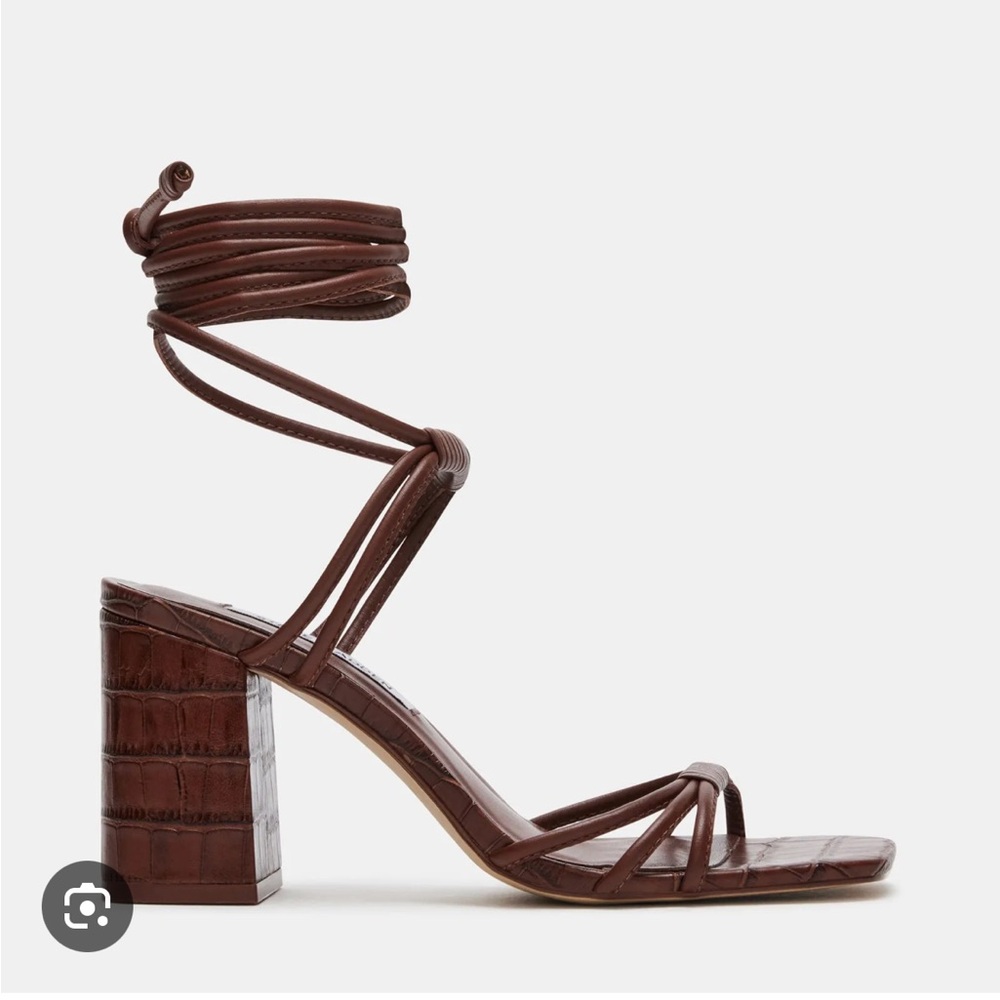 Steve Madden Brown Strappy Block Heels